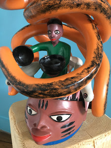 Kifouli Dossou - Snake and Bird Mask